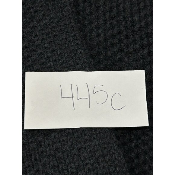 Shawl Collar Open Front Long Sleeve Cardigan Sweater Black Sz Medium Knitwear - Picture 8 of 9